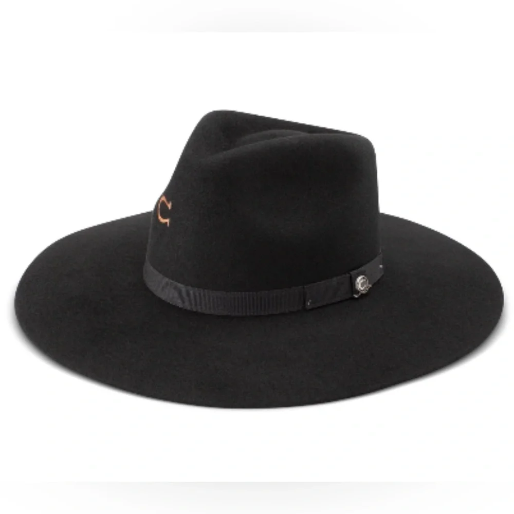Charlie 1 Horse Highway Jr Youth Black Wool Fashion Hat One Size